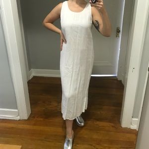 White linen maxi dress